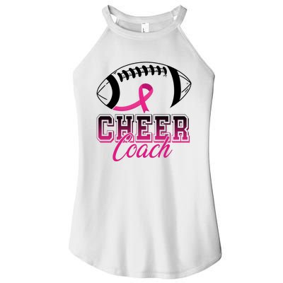 Cheer Coach Football Breast Cancer Awareness Women’s Perfect Tri Rocker Tank