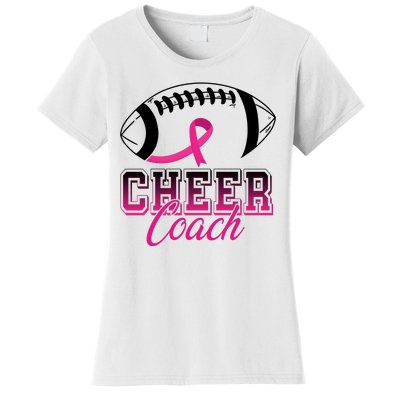 Cheer Coach Football Breast Cancer Awareness Women's T-Shirt