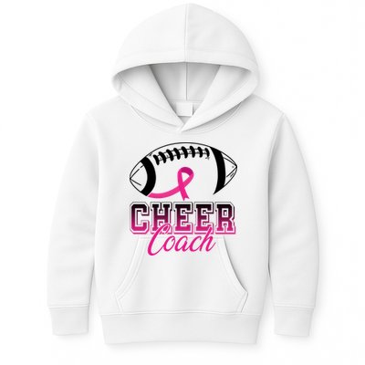 Cheer Coach Football Breast Cancer Awareness Kids Hoodie