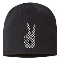 Cool Checkered For Wo Checker Pattern Checkerboard Sustainable Beanie