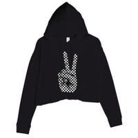 Cool Checkered For Wo Checker Pattern Checkerboard Crop Fleece Hoodie