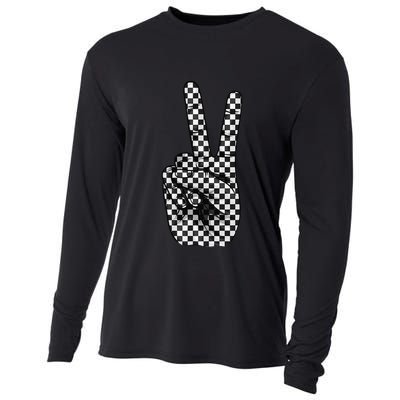 Cool Checkered For Wo Checker Pattern Checkerboard Cooling Performance Long Sleeve Crew