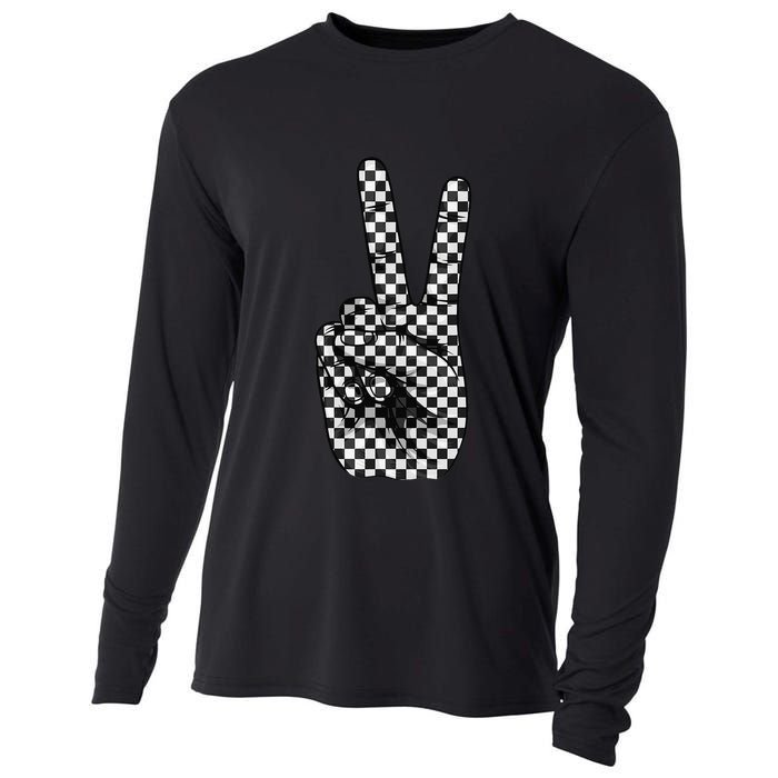 Cool Checkered For Wo Checker Pattern Checkerboard Cooling Performance Long Sleeve Crew