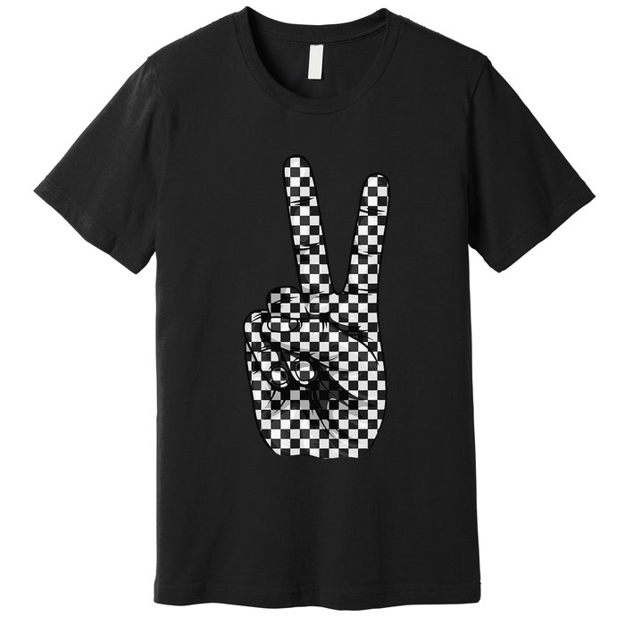 Cool Checkered For Wo Checker Pattern Checkerboard Premium T-Shirt