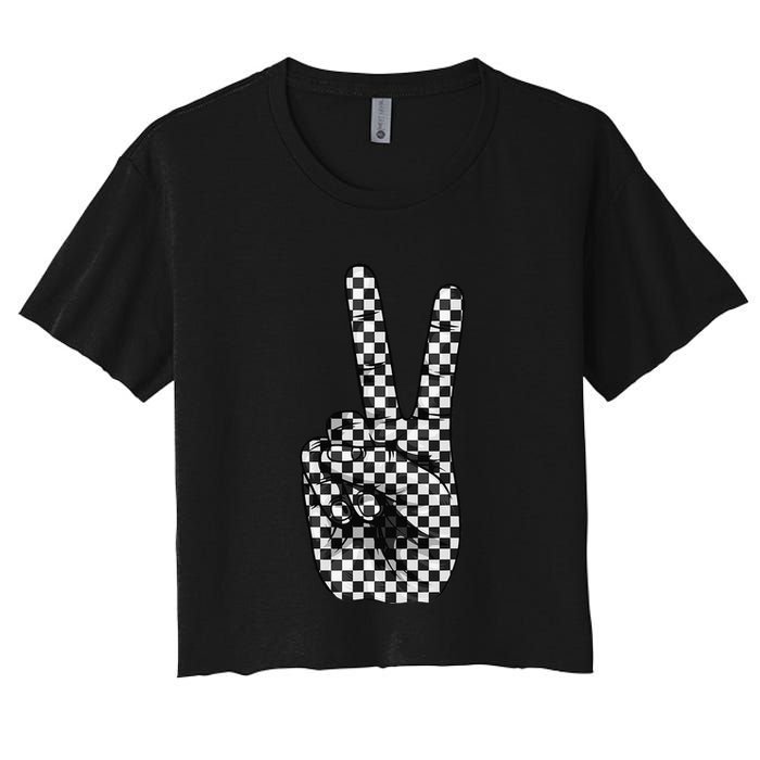 Cool Checkered For Wo Checker Pattern Checkerboard Crop Top