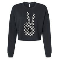 Cool Checkered For Wo Checker Pattern Checkerboard Cropped Pullover Crew