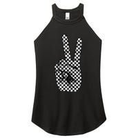 Cool Checkered For Wo Checker Pattern Checkerboard Women's Perfect Tri Rocker Tank