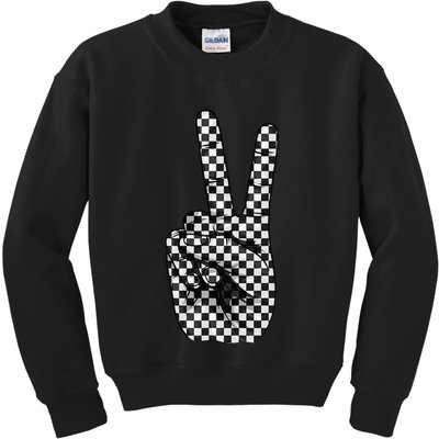 Cool Checkered For Wo Checker Pattern Checkerboard Kids Sweatshirt