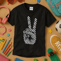 Cool Checkered For Wo Checker Pattern Checkerboard Kids T-Shirt