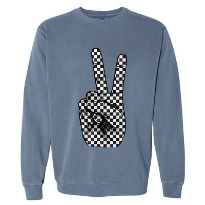 Cool Checkered For Wo Checker Pattern Checkerboard Garment-Dyed Sweatshirt