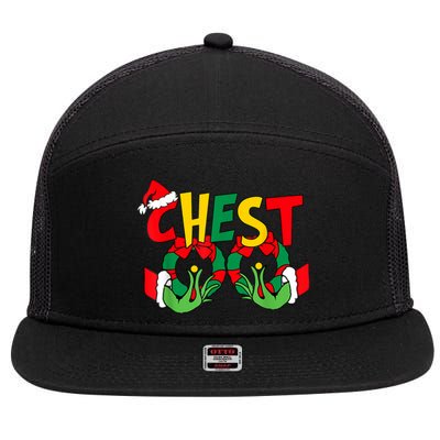 Chestnuts Christmas Family Matching Couples Chest Nuts Xmas 7 Panel Mesh Trucker Snapback Hat