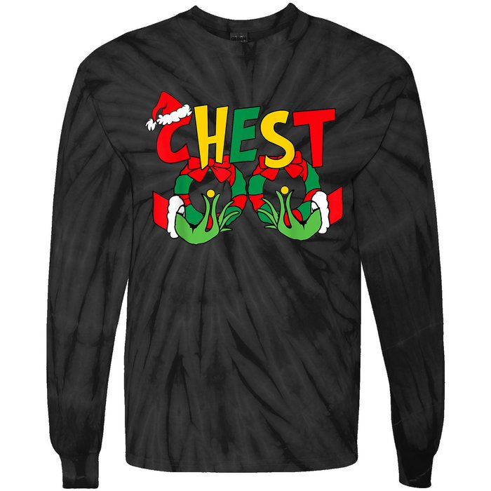 Chestnuts Christmas Family Matching Couples Chest Nuts Xmas Tie-Dye Long Sleeve Shirt