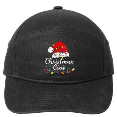 Christmas Crew Family Group Matching Christmas Pajama Party 7-Panel Snapback Hat