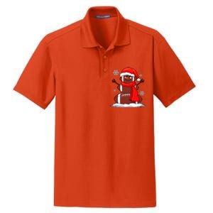 Cool Christmas Football Snowman Sports Fan Dry Zone Grid Polo