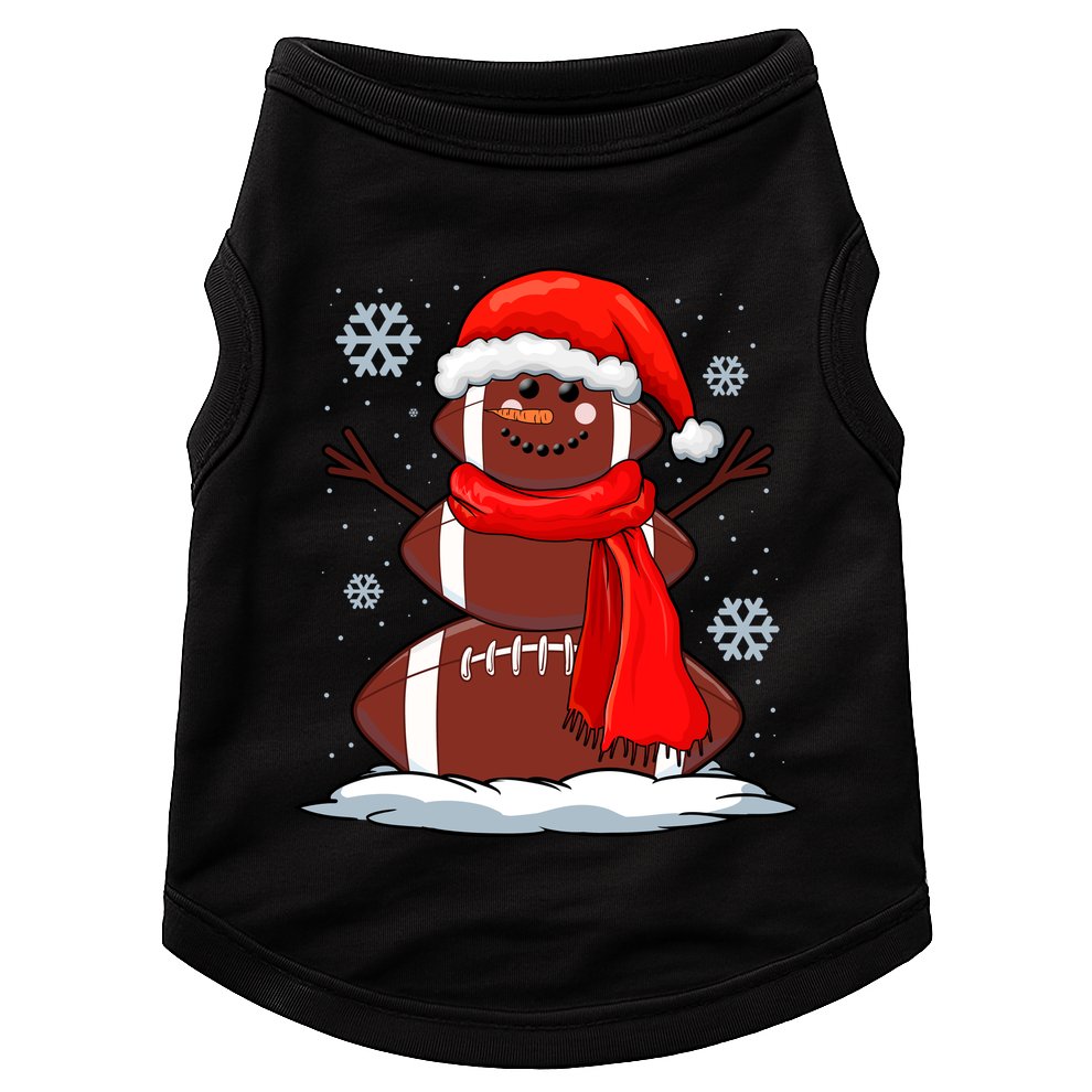 Cool Christmas Football Snowman Sports Fan Doggie Tank