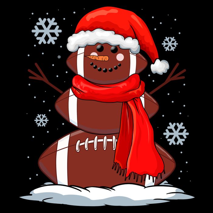 Cool Christmas Football Snowman Sports Fan Bucket Hat