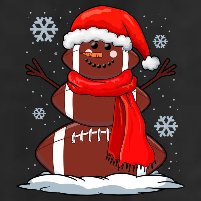 Cool Christmas Football Snowman Sports Fan Beanie