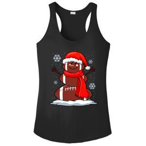 Cool Christmas Football Snowman Sports Fan Ladies PosiCharge Competitor Racerback Tank