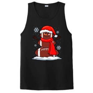 Cool Christmas Football Snowman Sports Fan PosiCharge Competitor Tank