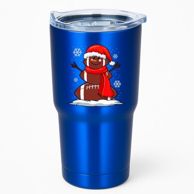 Cool Christmas Football Snowman Sports Fan Tumbler