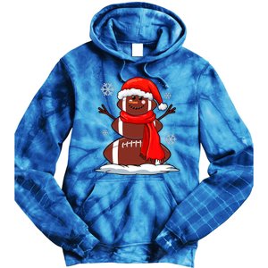 Cool Christmas Football Snowman Sports Fan Tie Dye Hoodie