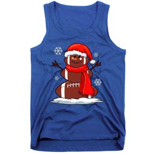 Cool Christmas Football Snowman Sports Fan Tank Top