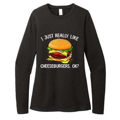 Cool Cheeseburger For Women Cheese Burger Lovers Womens CVC Long Sleeve Shirt