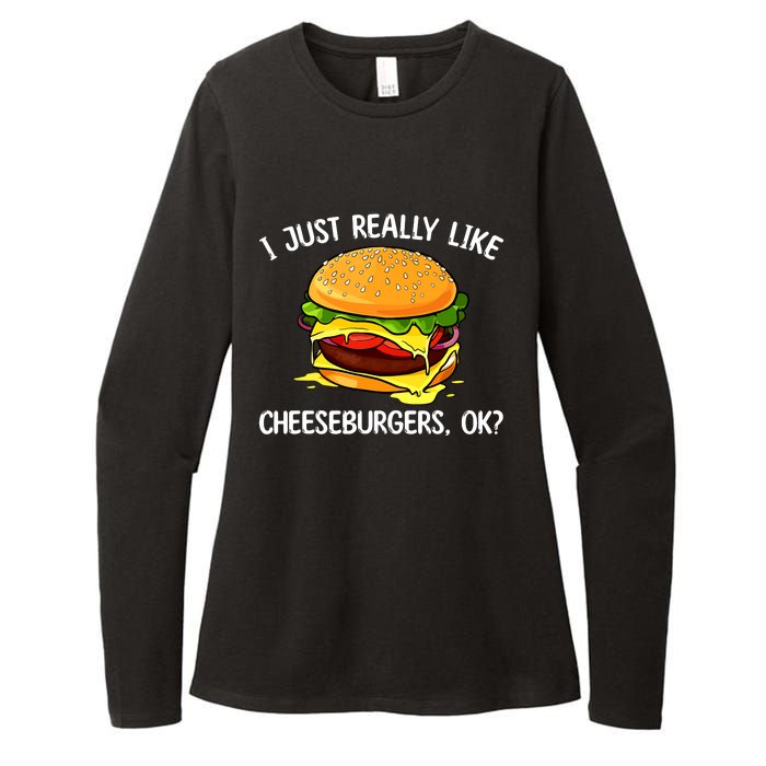 Cool Cheeseburger For Women Cheese Burger Lovers Womens CVC Long Sleeve Shirt