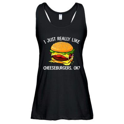 Cool Cheeseburger For Women Cheese Burger Lovers Ladies Essential Flowy Tank