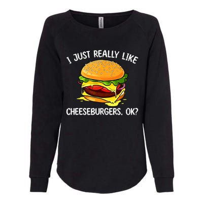 Cool Cheeseburger For Women Cheese Burger Lovers Womens California Wash Sweatshirt