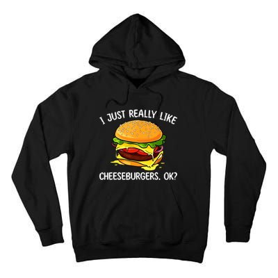 Cool Cheeseburger For Women Cheese Burger Lovers Tall Hoodie