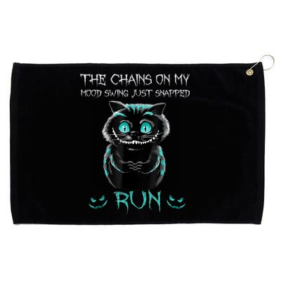 Creepy Cat Funny The Chains On My Mood Swing Just Snapped Grommeted Golf Towel