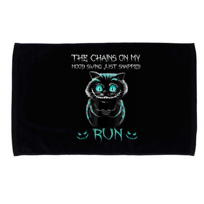 Creepy Cat Funny The Chains On My Mood Swing Just Snapped Microfiber Hand Towel