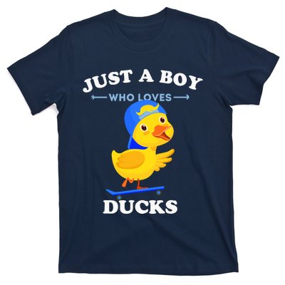 Cute Cartoon For Duck Lover Just A Boy Who Loves Ducks T-Shirt