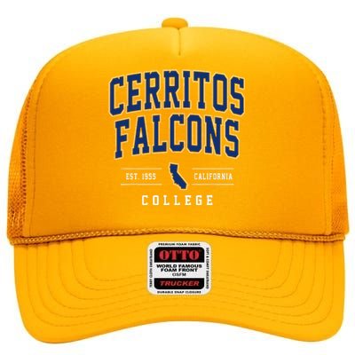 Cerritos College F.A.C.O.N.S Arch High Crown Mesh Back Trucker Hat