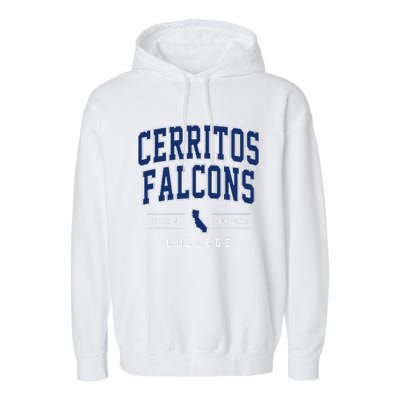 Cerritos College F.A.C.O.N.S Arch Garment-Dyed Fleece Hoodie