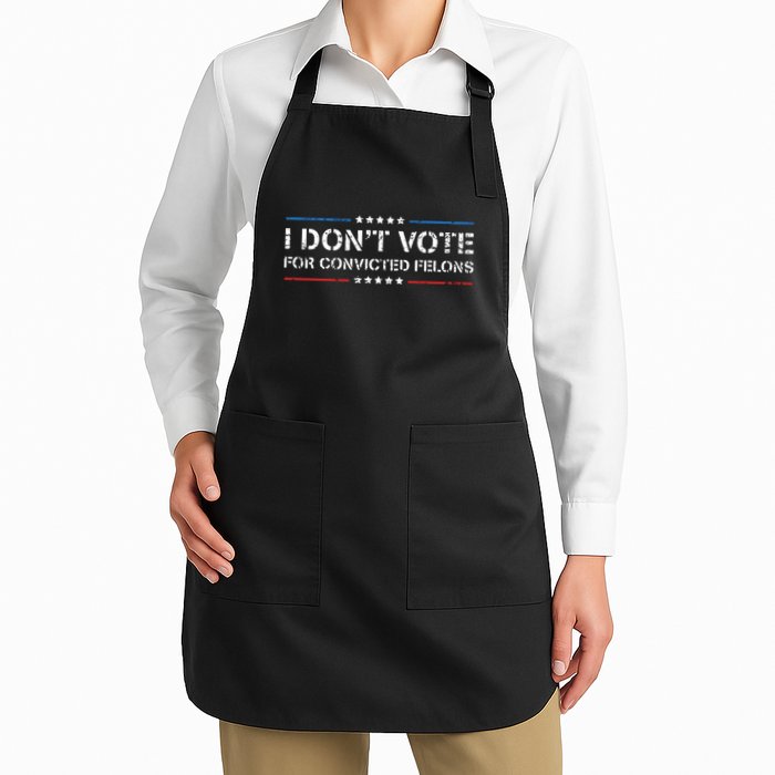 Cfor Convicted Felons Antitrump Full-Length Apron With Pockets