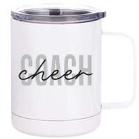 Cheer Coach Funny Design Cute Cheer Coach Cool Coaching 12 oz Stainless Steel Tumbler Cup