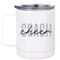 Cheer Coach Funny Design Cute Cheer Coach Cool Coaching 12 oz Stainless Steel Tumbler Cup