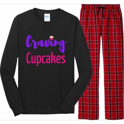 Craving Cupcakes Fun Working Out Gym Diet Lifestyle Desert Great Gift Long Sleeve Pajama Set