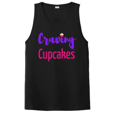 Craving Cupcakes Fun Working Out Gym Diet Lifestyle Desert Great Gift PosiCharge Competitor Tank