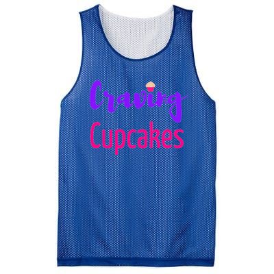 Craving Cupcakes Fun Working Out Gym Diet Lifestyle Desert Great Gift Mesh Reversible Basketball Jersey Tank