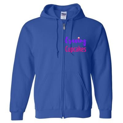 Craving Cupcakes Fun Working Out Gym Diet Lifestyle Desert Great Gift Full Zip Hoodie