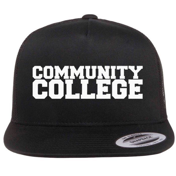 Community College Funny Fraternity College Rush Party Greek Flat Bill Trucker Hat