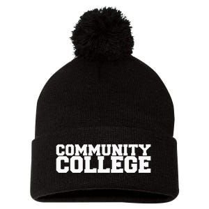 Community College Funny Fraternity College Rush Party Greek Pom Pom 12in Knit Beanie