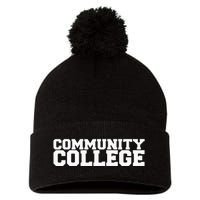 Community College Funny Fraternity College Rush Party Greek Pom Pom 12in Knit Beanie