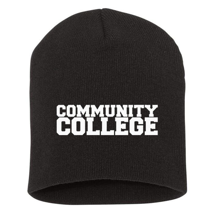 Community College Funny Fraternity College Rush Party Greek Short Acrylic Beanie