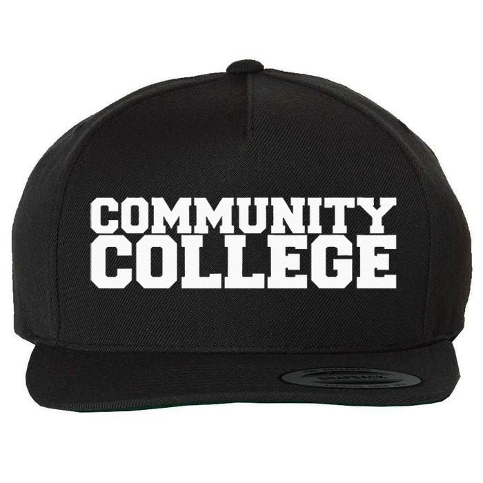 Community College Funny Fraternity College Rush Party Greek Wool Snapback Cap