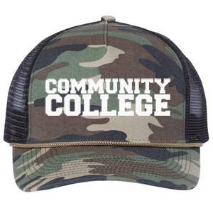 Community College Funny Fraternity College Rush Party Greek Retro Rope Trucker Hat Cap