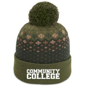 Community College Funny Fraternity College Rush Party Greek The Baniff Cuffed Pom Beanie